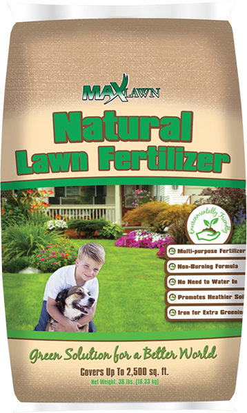 MAXLAWN Natural Lawn Fertilizer 4-3-0 1.5% FE 36lb Bag - 55 per Pallet - Fertilizer